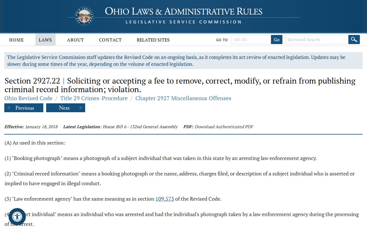 Ohio anti-pay-to-remove law for Defiance County released inmate mugshots